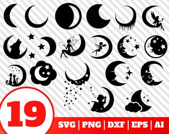 Download Moon svg | Etsy