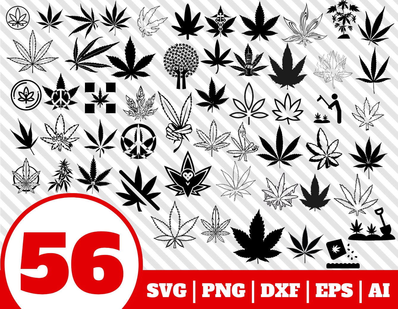 Download 56 WEED SVG BUNDLE weed clipart weed vector weed cricut | Etsy