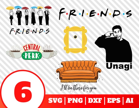 Download 6 FRIENDS SVG BUNDLE friends tv show clipart series vector ...