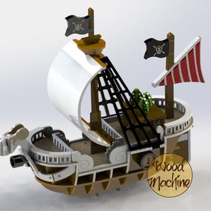 Jeden kawałek Going Merry Ship Lasercut (RdWorks-Cdr-Dwg-Dxf-Pdf-Svg)
