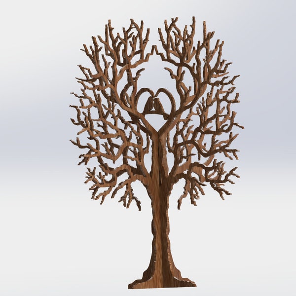 Tree Jewelry Box Love - Love Tree Vector PDF, SVG, DXF, SolidWorkd, cdr.