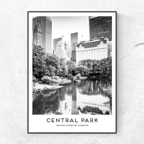 Affiche New York Central Park / Impression / Affiche USA / Impression de voyage en Amérique / Affiche de voyage / Impression de mode / Décor minimal / Impression NYC / Photo