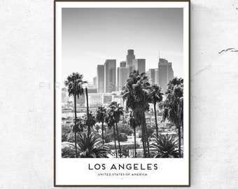 Los Angeles Poster / Print / USA Print / America Travel Print / Travel Poster / Fashion Print / Minimal Decor / Hollywood Print / LA Print