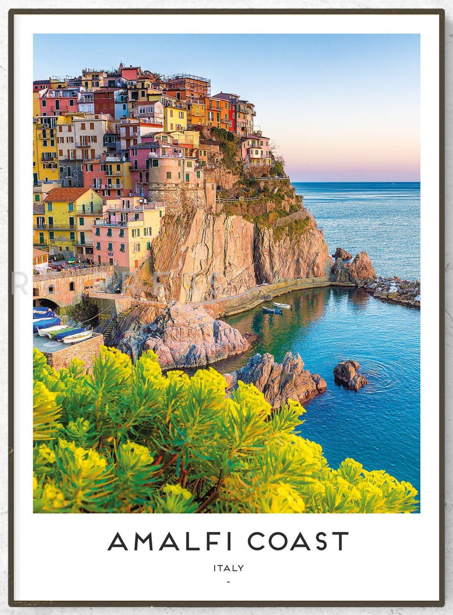 Amalfi Coast Poster / Print / Italy Travel Print / Travel Etsy
