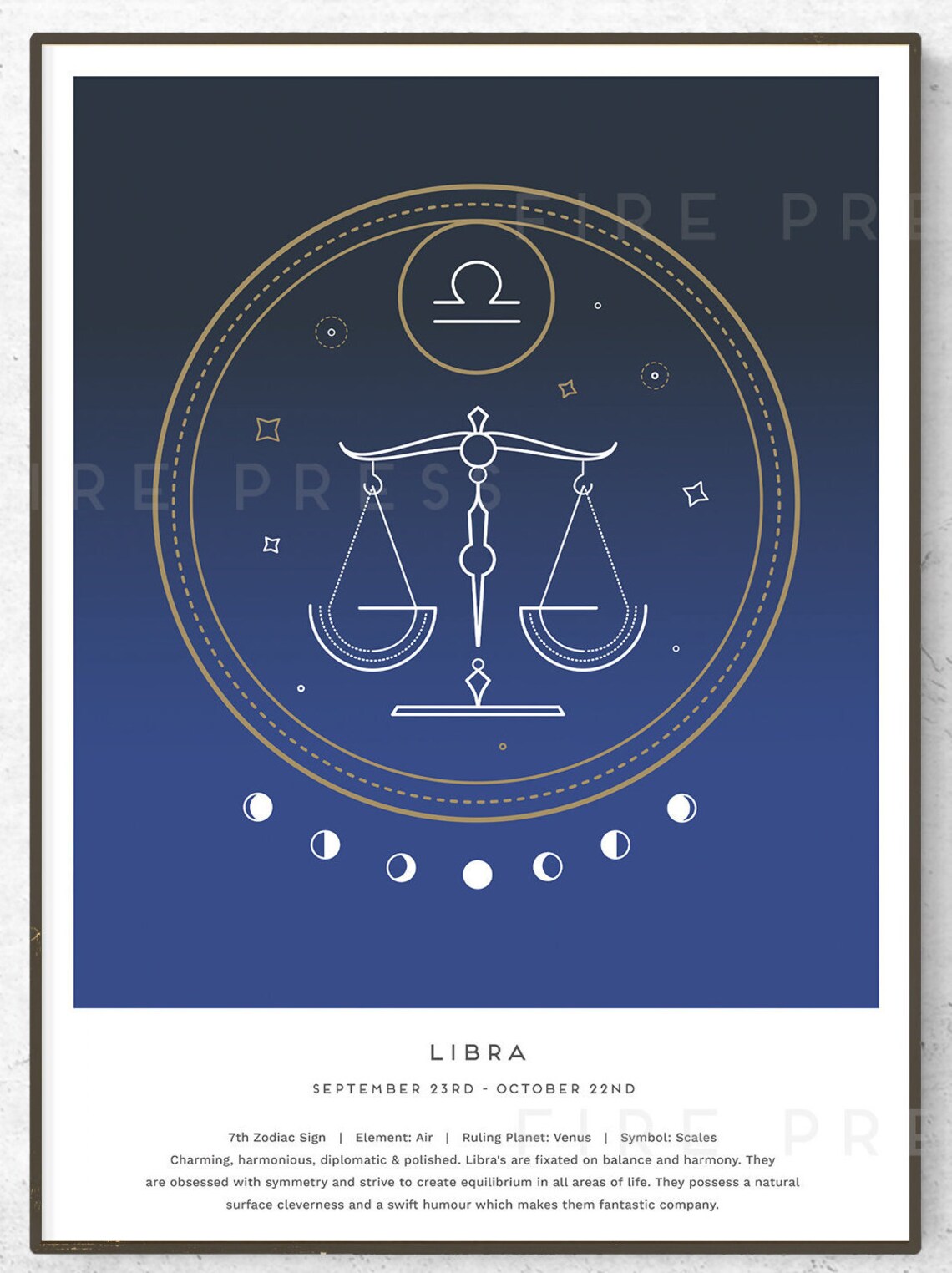 Libra Star Sign Poster / Print / Astrology Poster / / Etsy