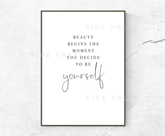 Affiche Beaute Citation Imprimer Fashion Wall Art Etsy