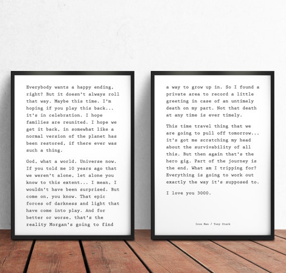 Set Of 2 Marvel Iron Man S Final Speech The Avengers Etsy Set Of 2 Marvel Iron Man S Final Speech The Avengers Etsy