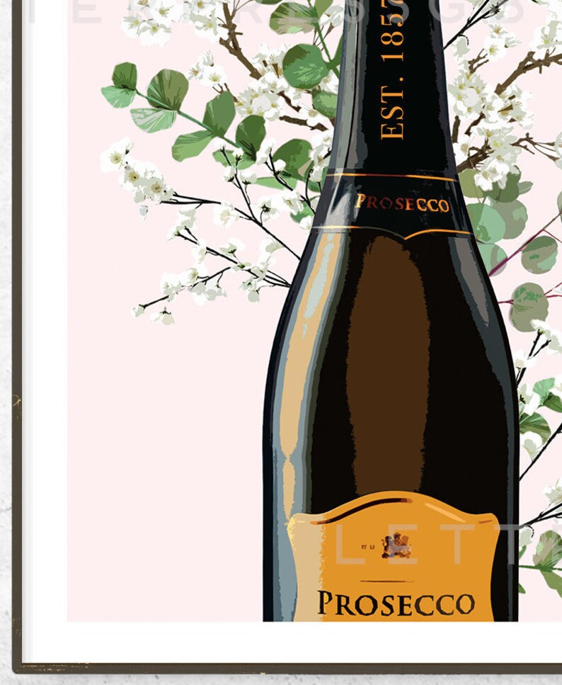 Prosecco Poster / Print / Fashion Poster / Prosecco Wall Art / | Etsy