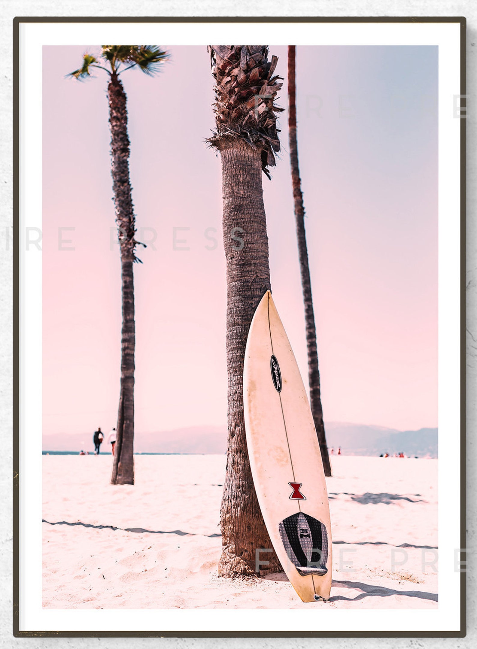 Pink Surf Poster / Print / Surfboard Wall Art / Beach Print / - Etsy UK