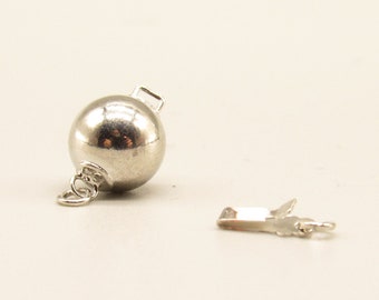 Cierre de bola lisa de 10 mm en latón rodiado