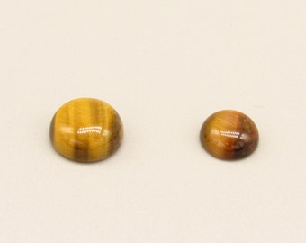 Ojo de tigre, cabujón redondo de 8/10 mm