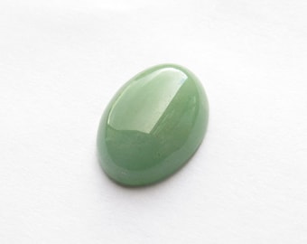 Cabujón de aventurina verde, ovalado, 18 x 13 mm