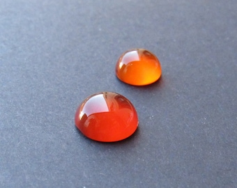 Cabujón cornalina natural redondo 4/6/8/10/12/14/16/18/20 mm