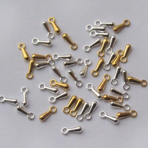 Chain terminals in gold or silver plated steel