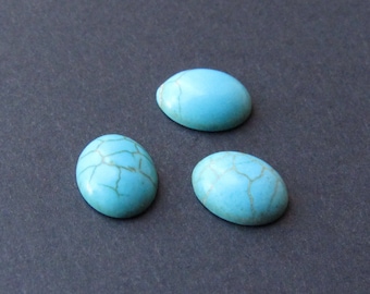 Cabujón ovalado de turquesa natural 6x8/10x8/16x12/18 x 25 mm