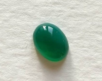 Cabujón de ágata verde natural, ovalado, 6 x 8 mm