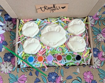 Ninja Turtles Inspired Kids Paint Set Craft Kit - Pomaluj swój własny Ninja Turtles Set - Prezenty - Do malowania. Plaster of Paris - Zestaw aktywności