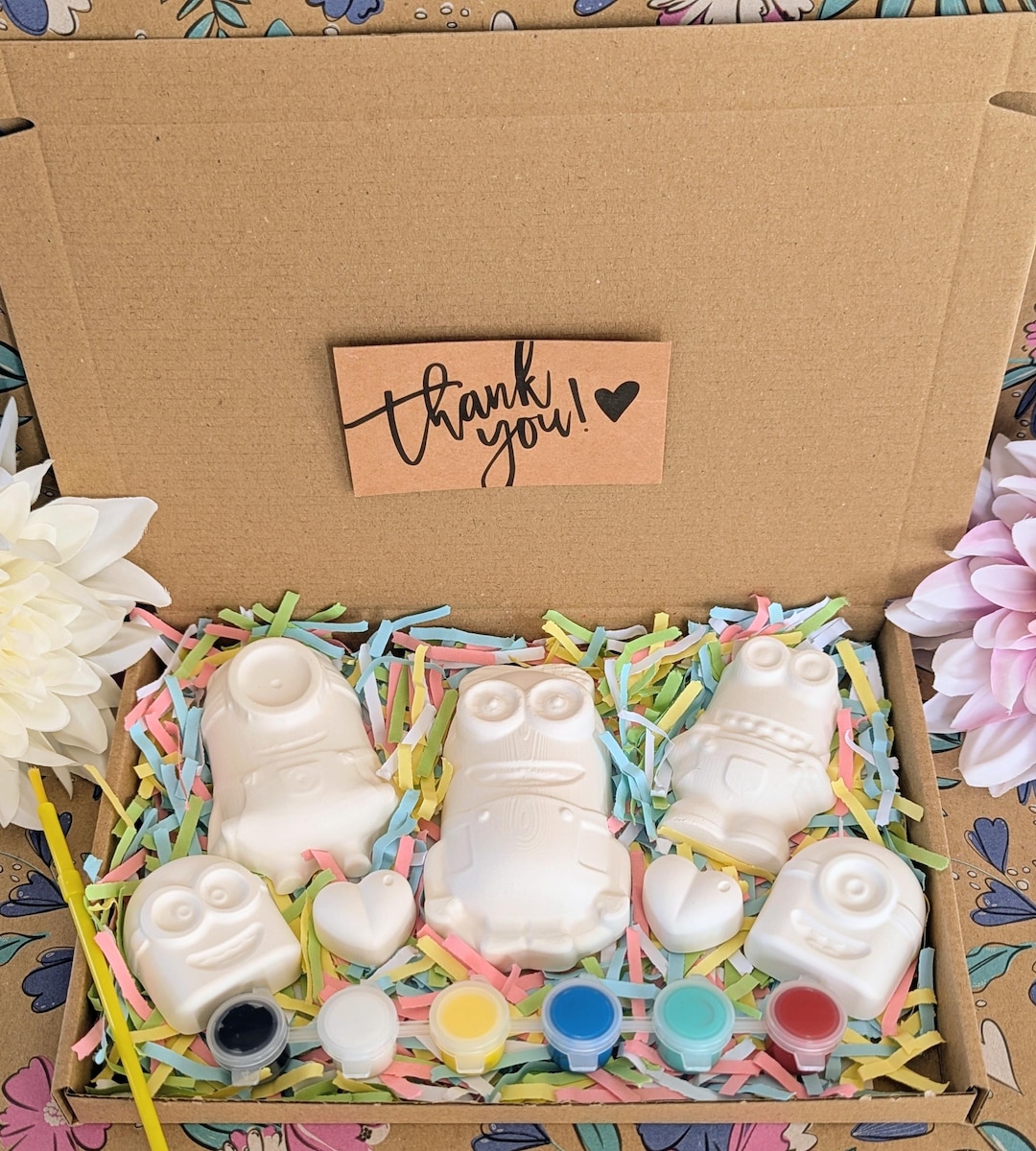 Minions Inspired Kids Paint Set Craft Kit - Paint You Own Minion Set ...