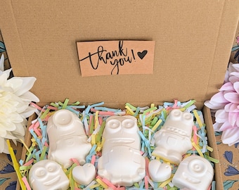 Zestaw do malowania dla dzieci inspirowany Minionkami - Zestaw do malowania Minionków - Prezenty - Malowanie - Gips - Zestaw do zajęć - Farby Minionki