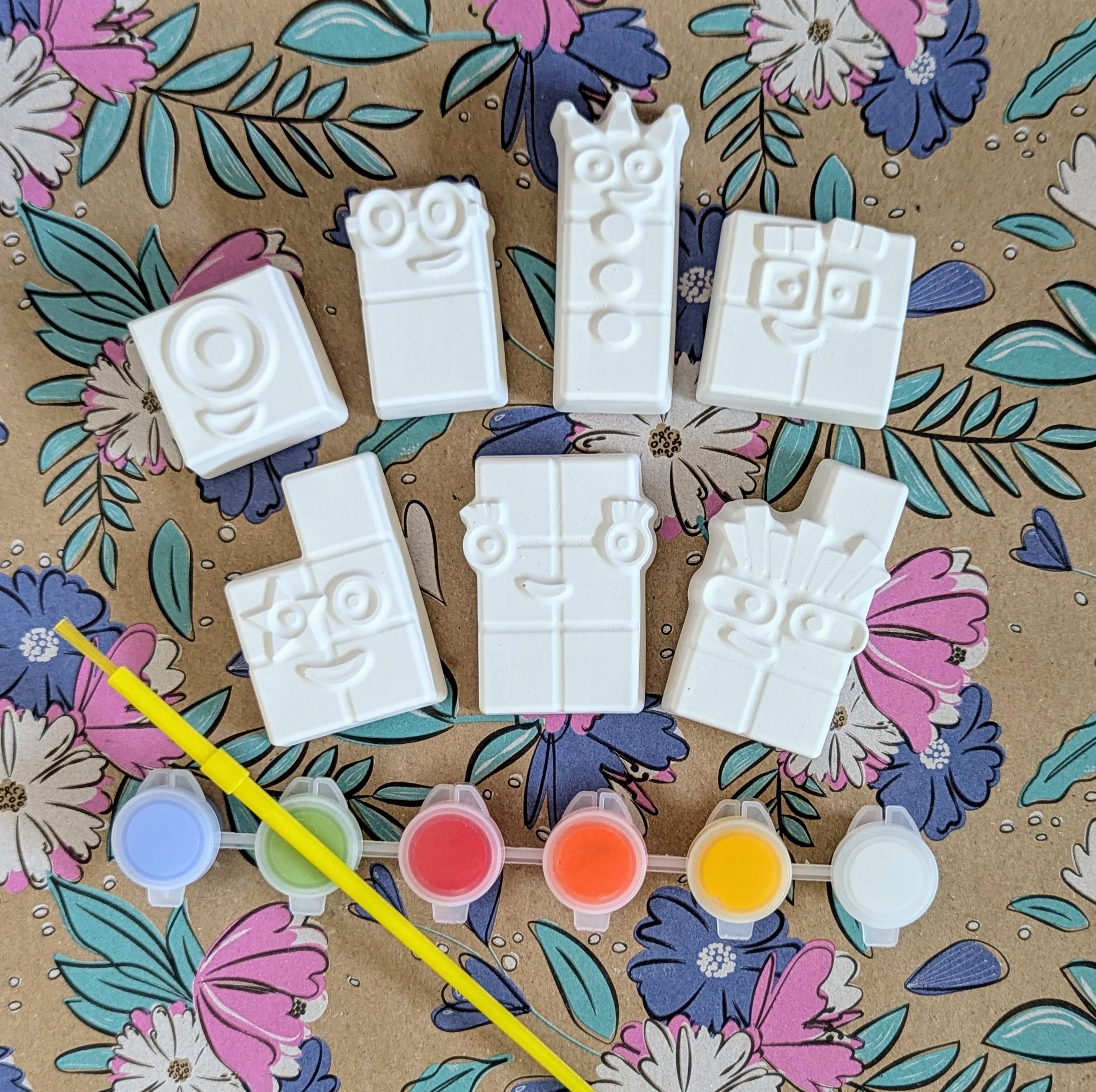 Numberblocks Inspired Kids Paint Set Craft Kit - Paint You Own ...