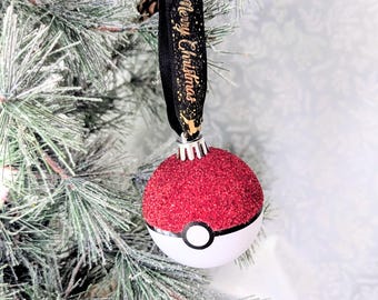 ポケモン クリスマス キラキラ ボール オーナメント - 手作り キラキラ ポケモン ボール クリスマス デコレーション - クリスマスツリー デコレーション - オーナメント - クリスマスストッキング フィラー