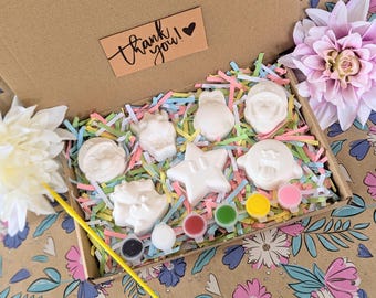 マリオにインスパイアされた子供用ペイントセットクラフトキット - 自分だけのマリオセットをペイント - ギフト - ペイント - 石膏 - アクティビティセット - スーパーマリオペイント