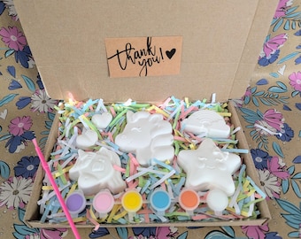 Zestaw do malowania dla dzieci inspirowany jednorożcem - Zestaw do malowania własnego jednorożca - Prezenty - Do malowania - Malowanie - Gips - Zestaw do aktywności