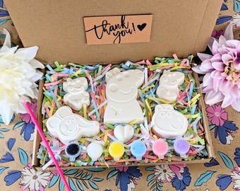 ペッパーピッグをモチーフにした子供用ペイントセットクラフトキット - 自分でペイントできるペッパーピッグセット - ギフト - 絵画 - 石膏 - ペッパーアクティビティペイント
