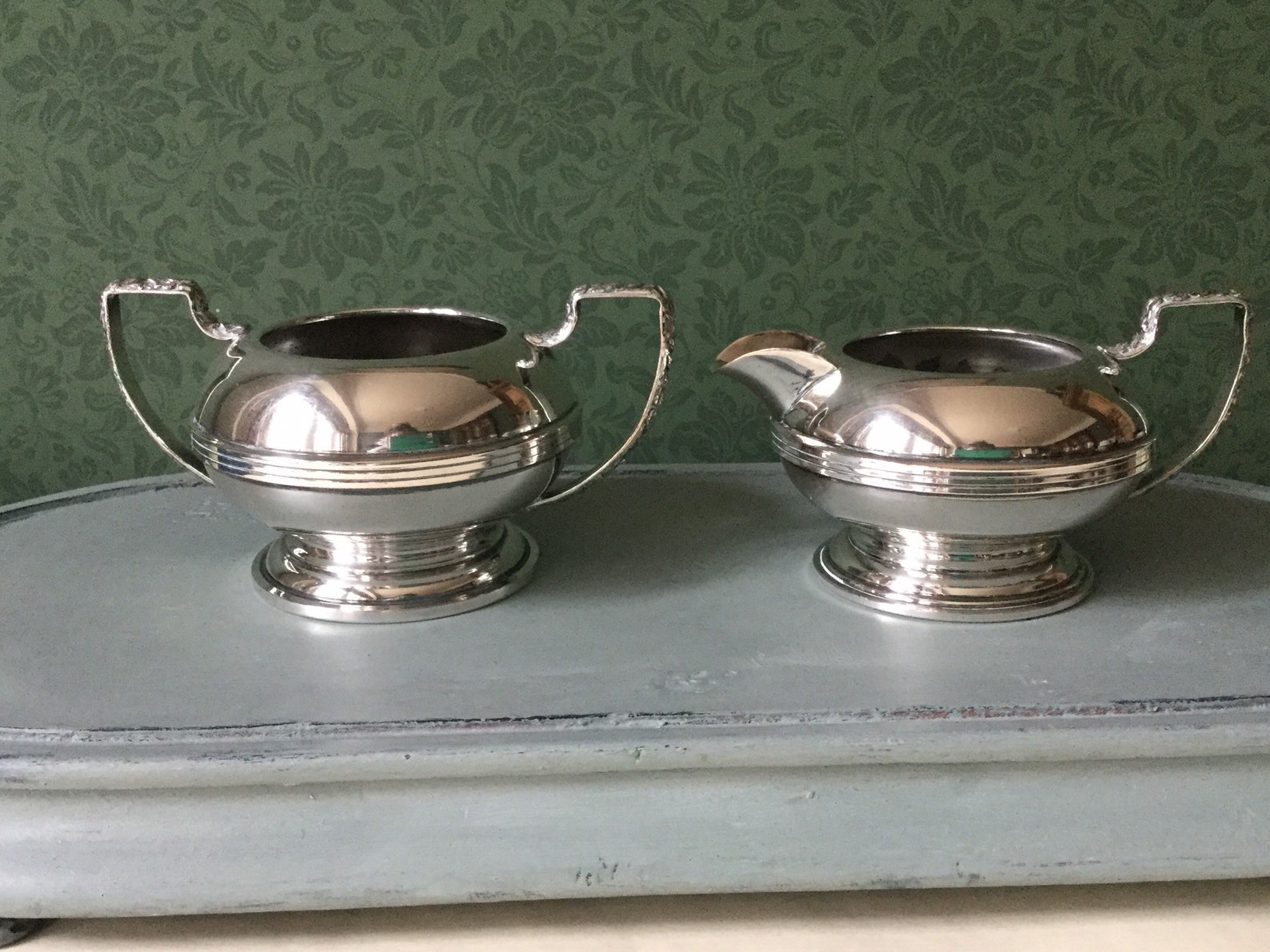 Silver Plated Milk Jug and Sugar Bowl Etsy
