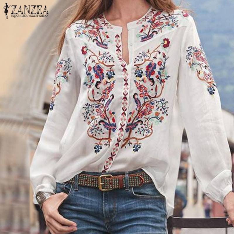 Plus Size Boho Floral Women Blouses with Flared Sleeves - Etsy 日本