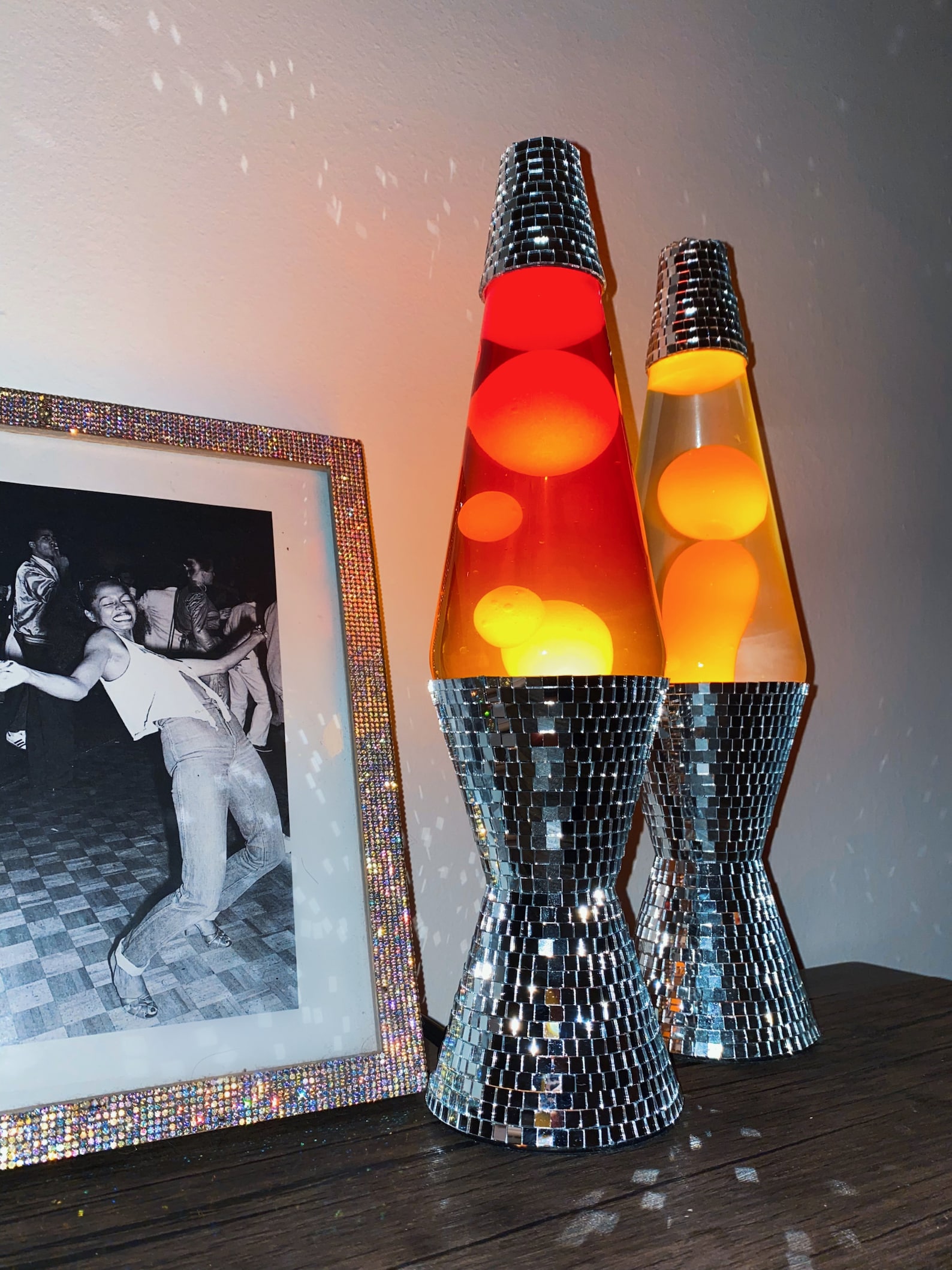 Disco Ball Lava Lamp Retro Home Decor Disco Ball Decor Etsy
