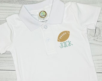 Polo bordado de fútbol para niños/polo para niños/polo personalizado para niños/diseño de fútbol