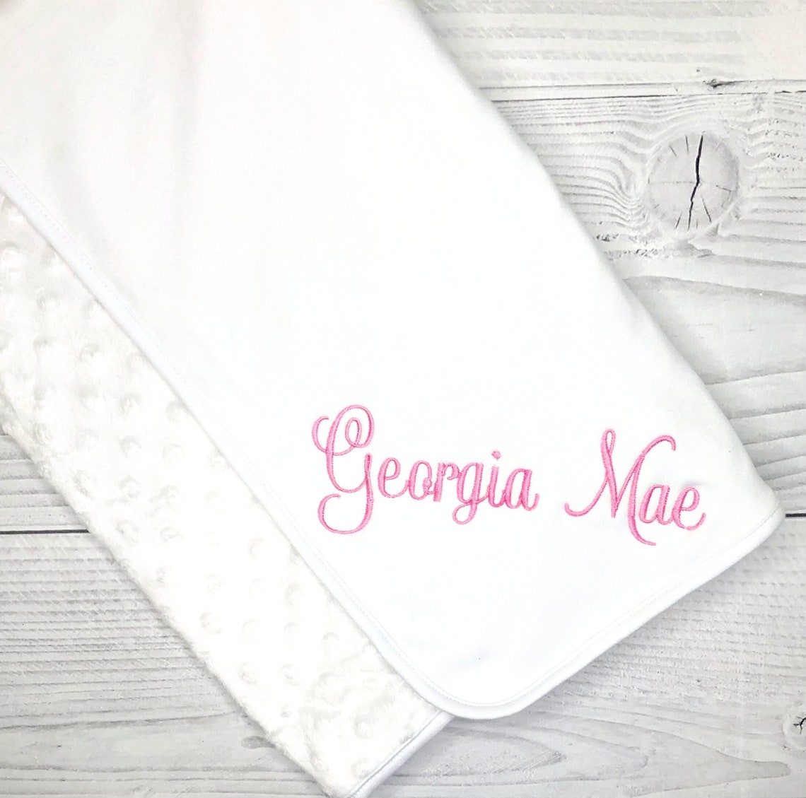 Baby Blanket Embroidered With Initials or Namepersonalized Etsy UK