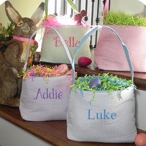 Personalized Easter Basket Embroidered for Boys or Girls