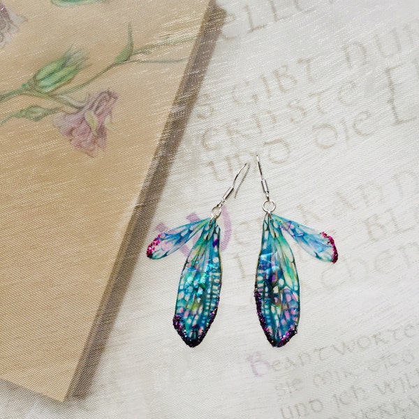 Earrings fairy wings "Lavender Fairy"