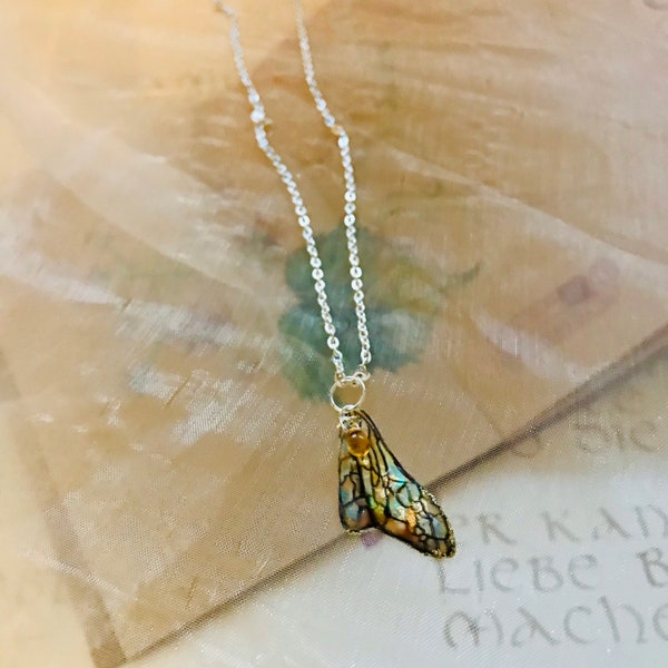 Necklace Fairy Wings "Honey Bee"