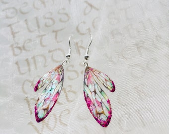 Earrings Fairy Wings "Rainbow Fairy"