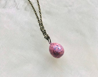 Necklace Bird Egg pink