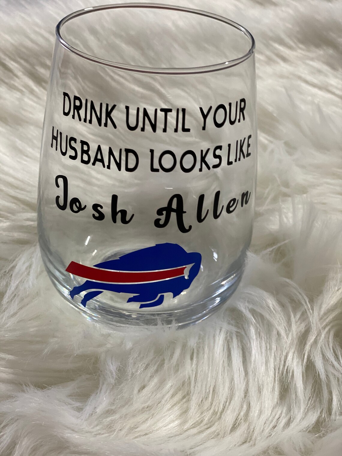 Buffalo Bills Wine Glass Etsy