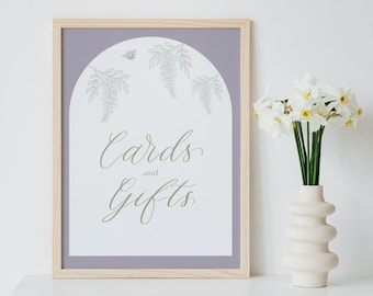 Digital Download | Gifts Sign | Wisteria Design | Wedding | Regency Style