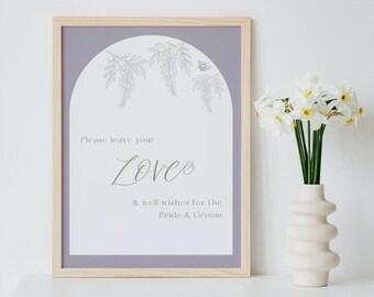 Digital Download | Guestbook Sign | Wisteria Design | Wedding | Regency Style