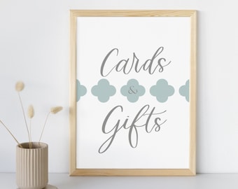 Digital Download | Gifts Sign | Modern Design | Wedding | Clover Shape