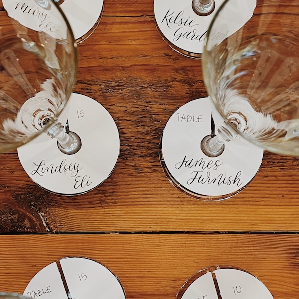 Hochzeit Tischkarten | Champagner Sitzplan