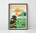 Vintage Japanese Travel Poster - Retreat of Spirits - Japanese Rail - Home Decor - Art Deco - Japan Print - Vintage Wall Art - Giclée Print 