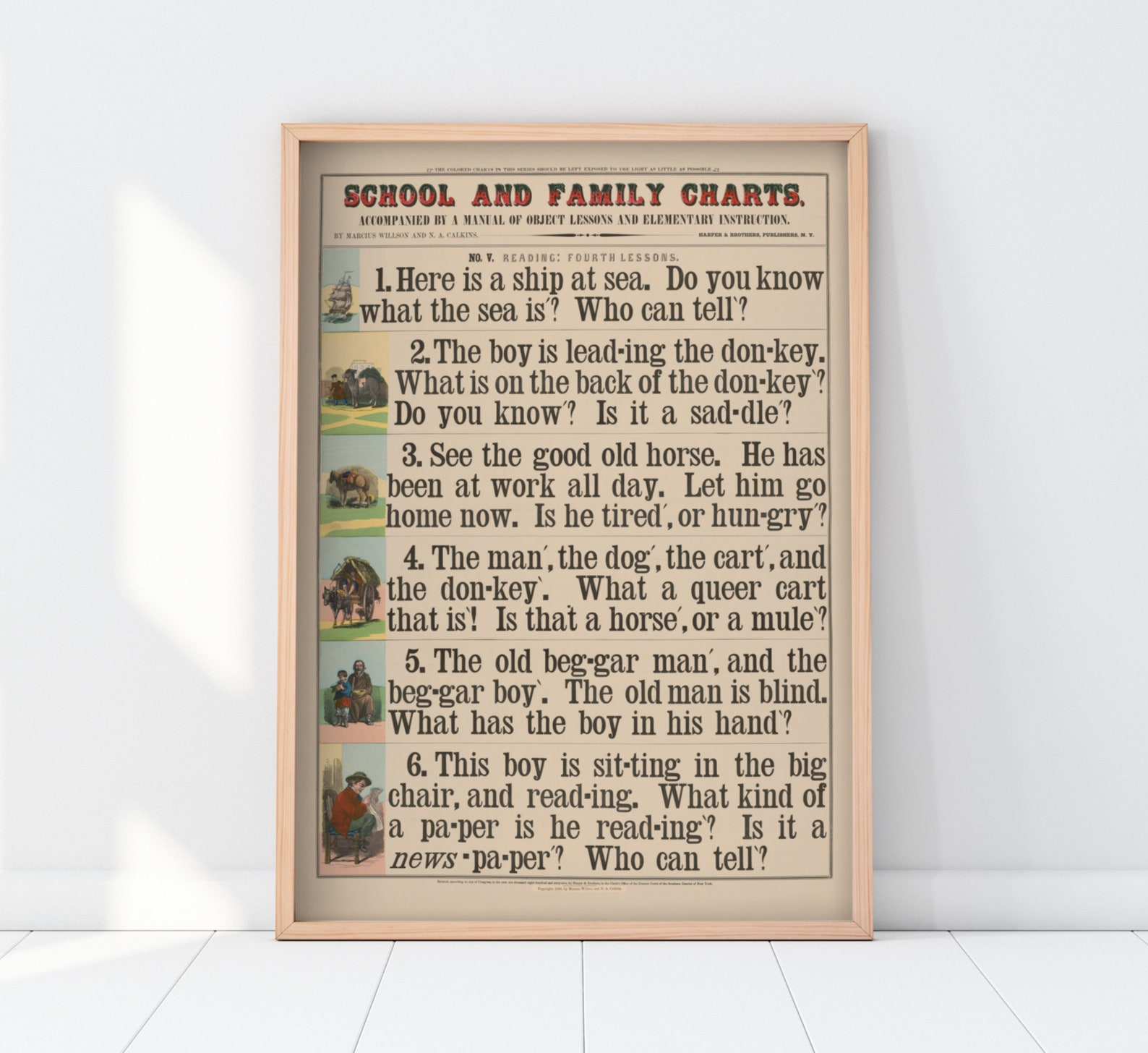 Vintage Educational Poster School & Family Charts No V. Etsy UK