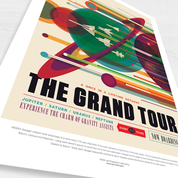 Grand Tour NASA Mission Poster Space Travel Art Print Picture A3 A4