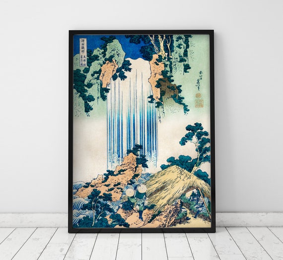 Vintage Japanese Woodblock Print Yoro Waterfall in Mino | Etsy UK