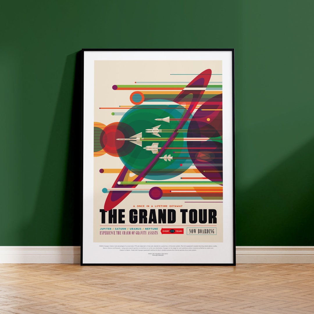 Space Print, Space Wall Art, NASA Travel Poster, the Grand Tour Space ...
