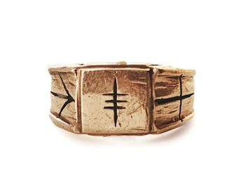 Icelandic Stave "Amplifier" Signet Ring - available in silver and bronze