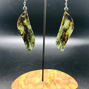 Blue Gold jade earrings
